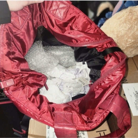 🍁🍂GREAT FALL BAG!!! NWT $400 Michael Kors Large Quilted Nylon Rae Tote Bag - Picture 6 of 8